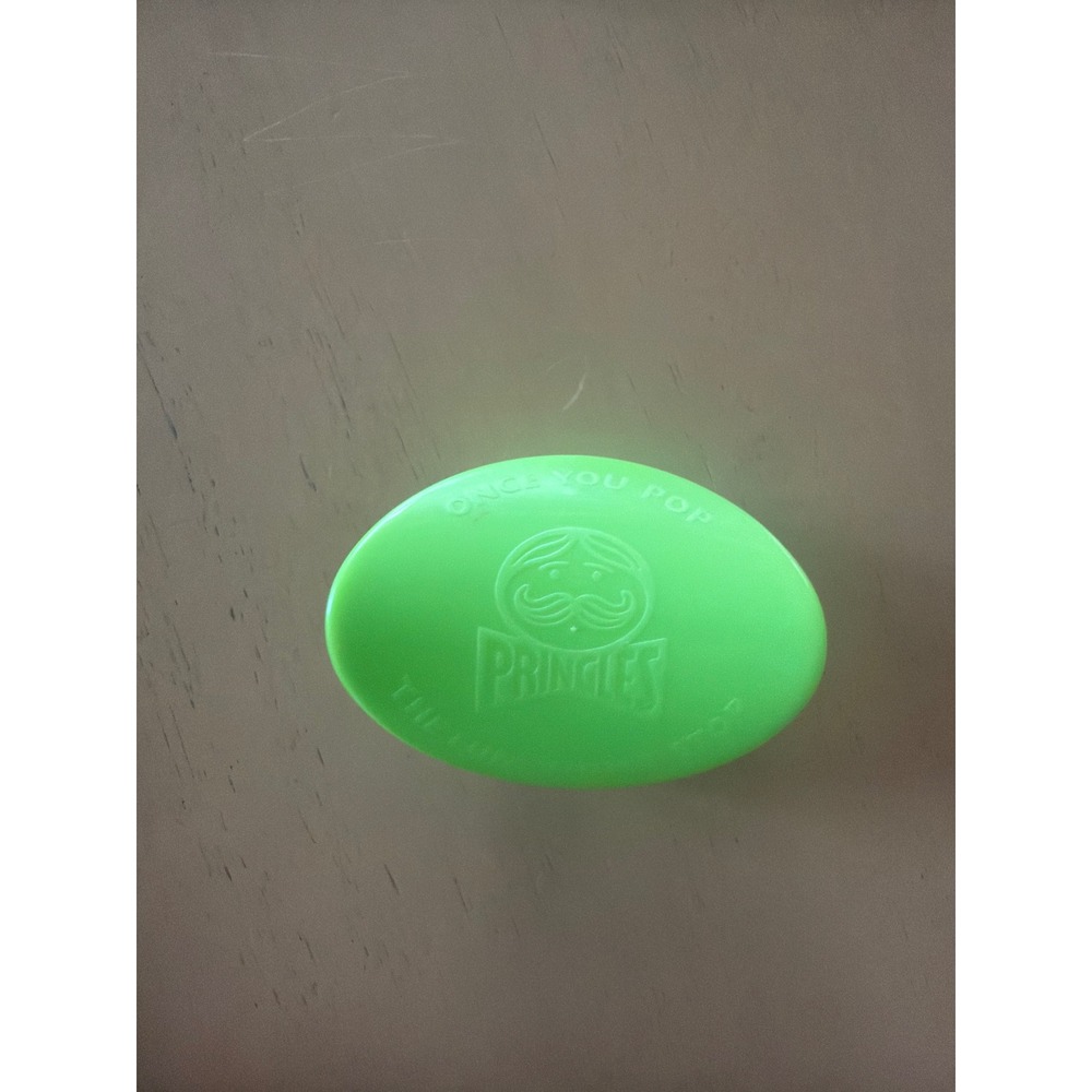 Pringles Reusable Plastic Can Lid Neon Lime Green Once You Pop Slogan Accessory
